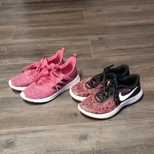 Girls NIKE and Adidas shoes